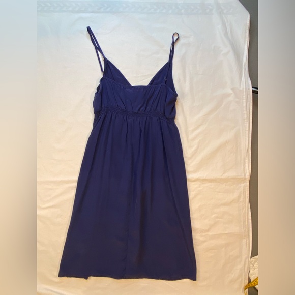 Aqua Mini Silk‎ Blue dress, v-neck, sleeveless, elastic high waist, size Medium - Picture 8 of 9